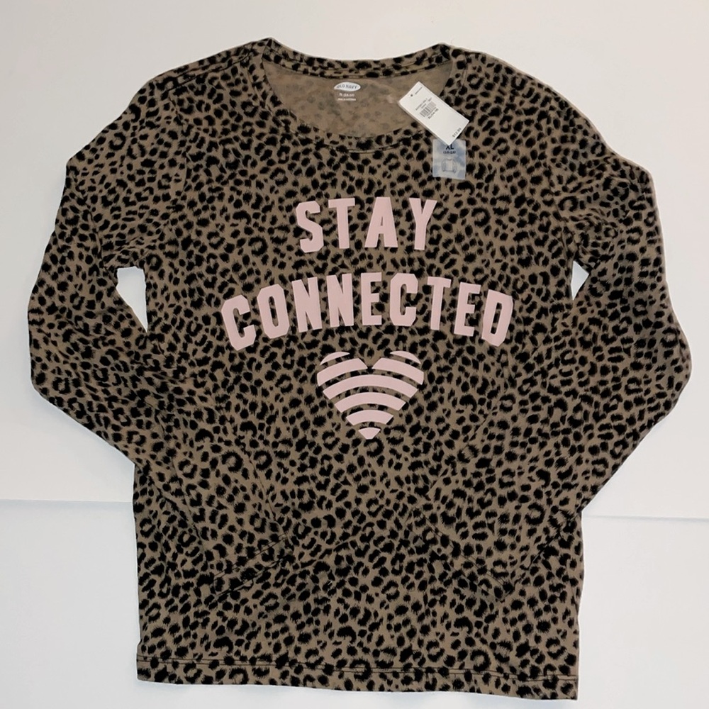 Girls long sleeve cheetah XL top